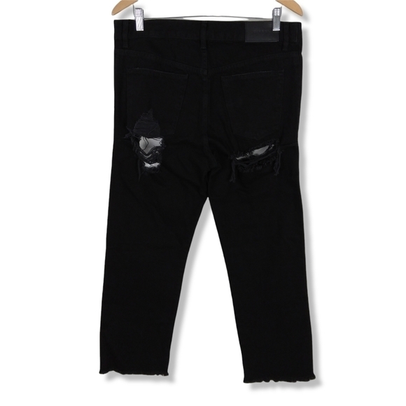 Diesel Black Distressed Ankle Jeans - Picture 4 of 11